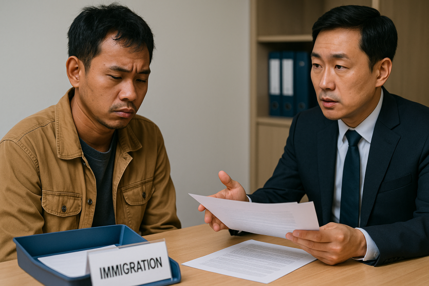 deportation-of-foreigners, 외국인강제추방, 사범심사대응, 외국인사범심사, 일시보호해제, 출국명령