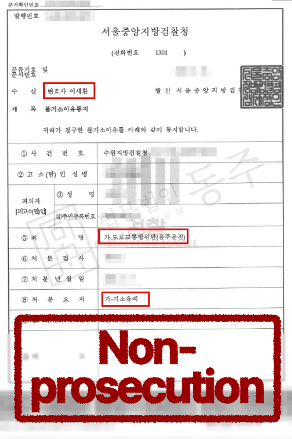 음주운전0.03벌금 위기였던 외국인, 기소유예로 비자연장까지 성공