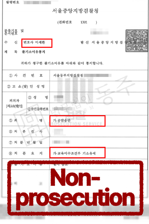 공연음란죄처벌, 외국인전문변호사와 기소유예 마무리