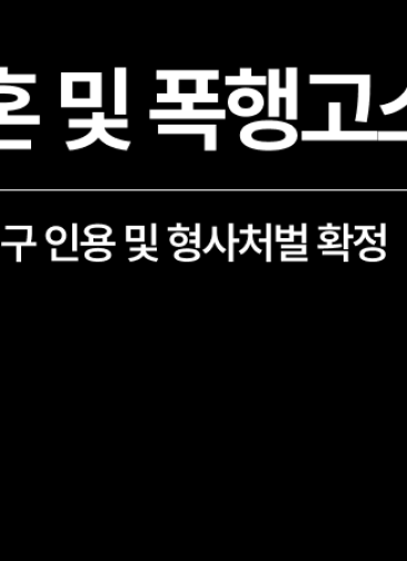 [성공사례] 가정폭력이혼(인용) 및 폭행고소 병행 외국인 의뢰인 사례
