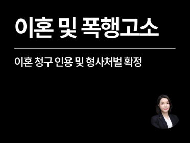 [성공사례] 가정폭력이혼(인용) 및 폭행고소 병행 외국인 의뢰인 사례
